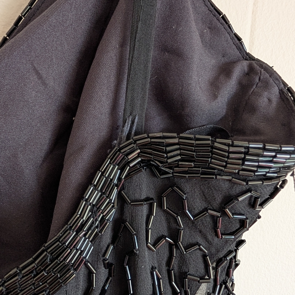 Stephen Yearick Silk Hand Beaded Sheath Mini Dress - Picture 6 of 11